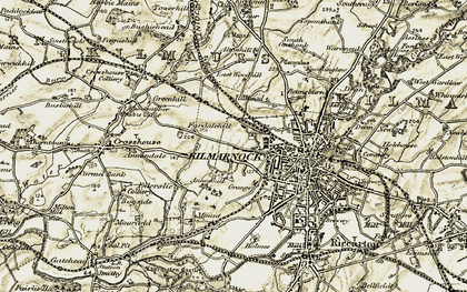 Old map of Bonnyton in 1905-1906