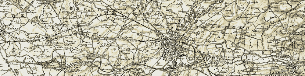 Old map of Bonnyton in 1905-1906