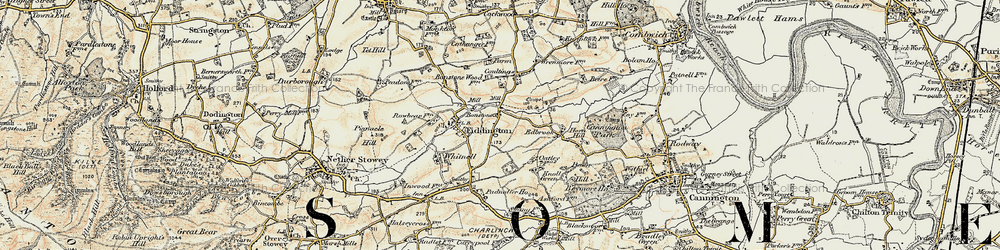 Old map of Bonson in 1898-1900