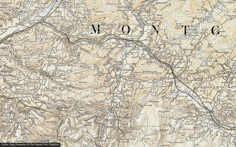 Old Map of Historic Map covering Llan in 1902-1903