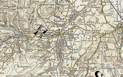 Old map of Aber-ddu in 1902-1903