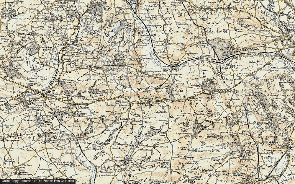 Old Map of Bonvilston, 1899-1900 in 1899-1900