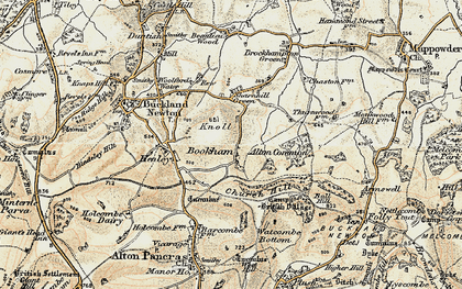 Old map of Bookham in 1899