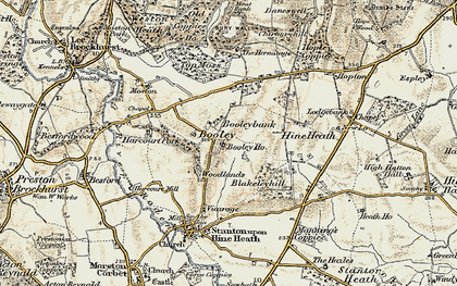 Old map of Booley in 1902