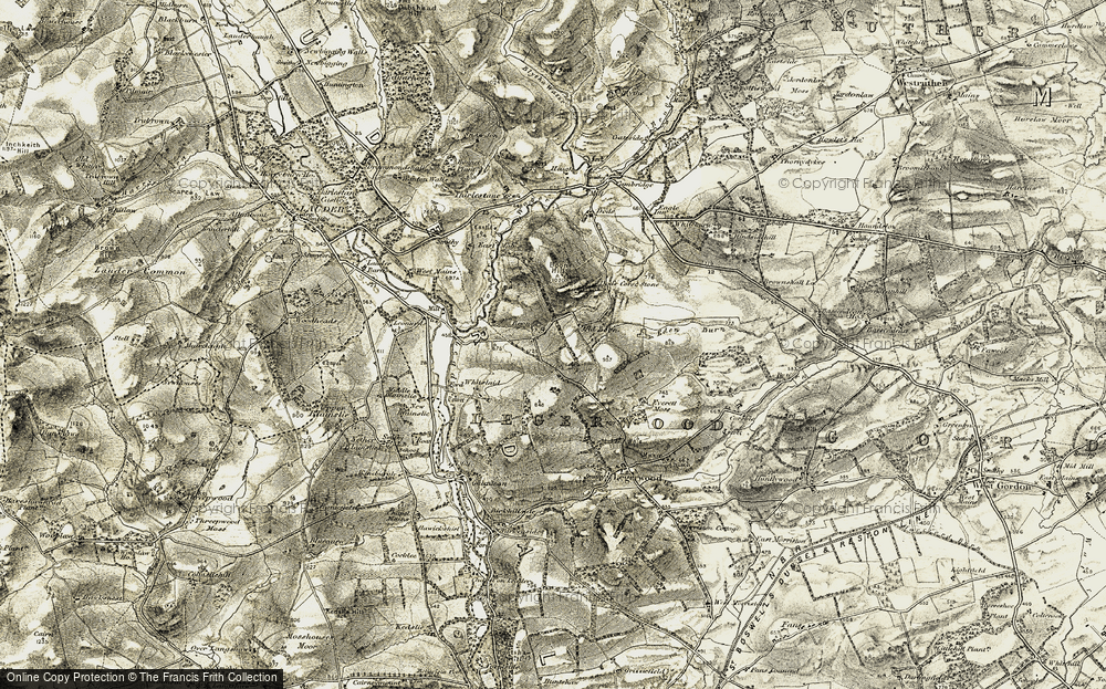 Old Map of Historic Map covering Boon Hill in 1901-1904