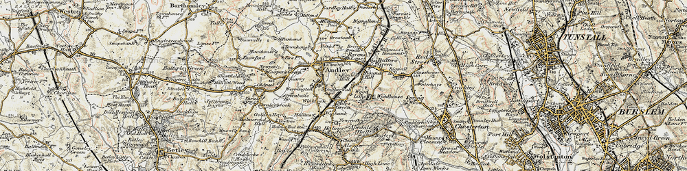Old map of Boon Hill in 1902
