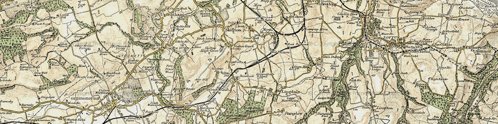 Old map of Boosbeck in 1903-1904