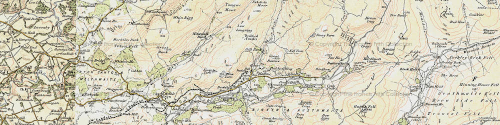 Old map of Birdhow in 1903-1904