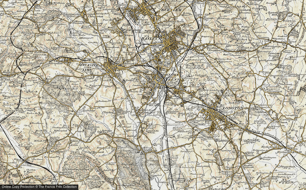 Old Map of Boothen, 1902 in 1902