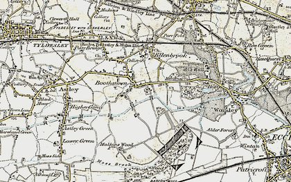 Old map of Boothstown in 1903