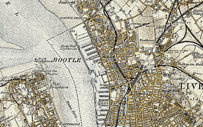 Old map of Bootle in 1902-1903