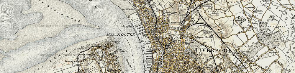 Old map of Bootle in 1902-1903