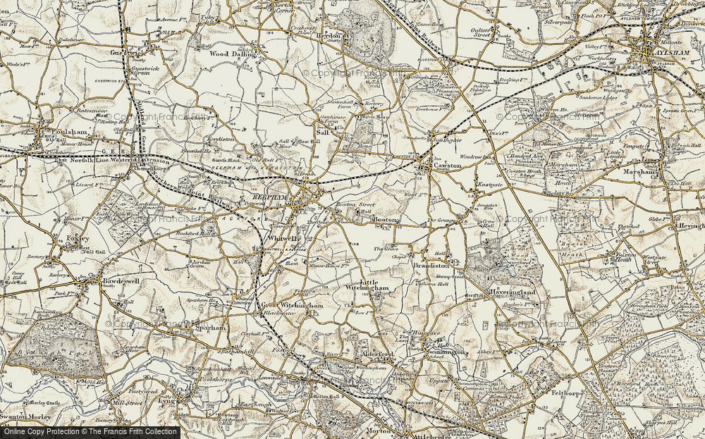 Old Map of Booton, 1901-1902 in 1901-1902