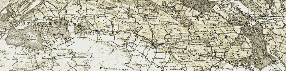 Old map of Brae of Boquhapple in 1904-1907