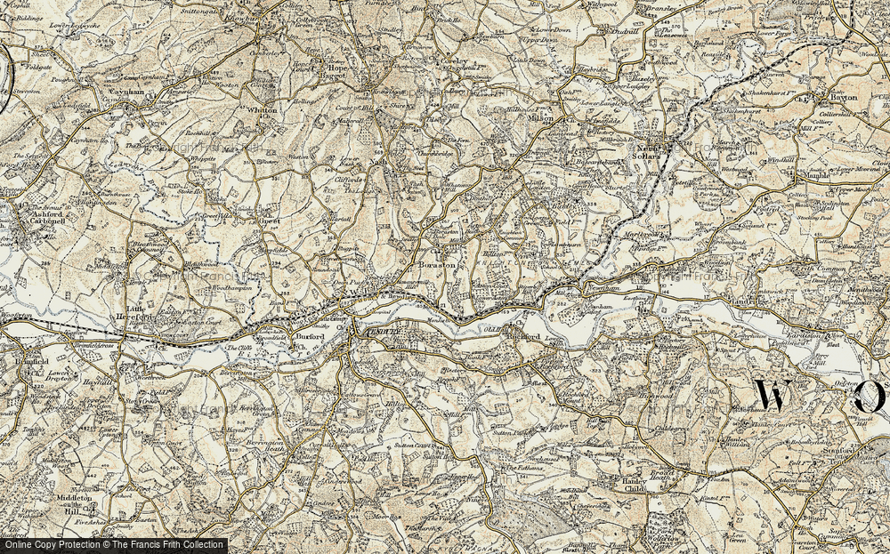 Old Map of Boraston, 1901-1902 in 1901-1902