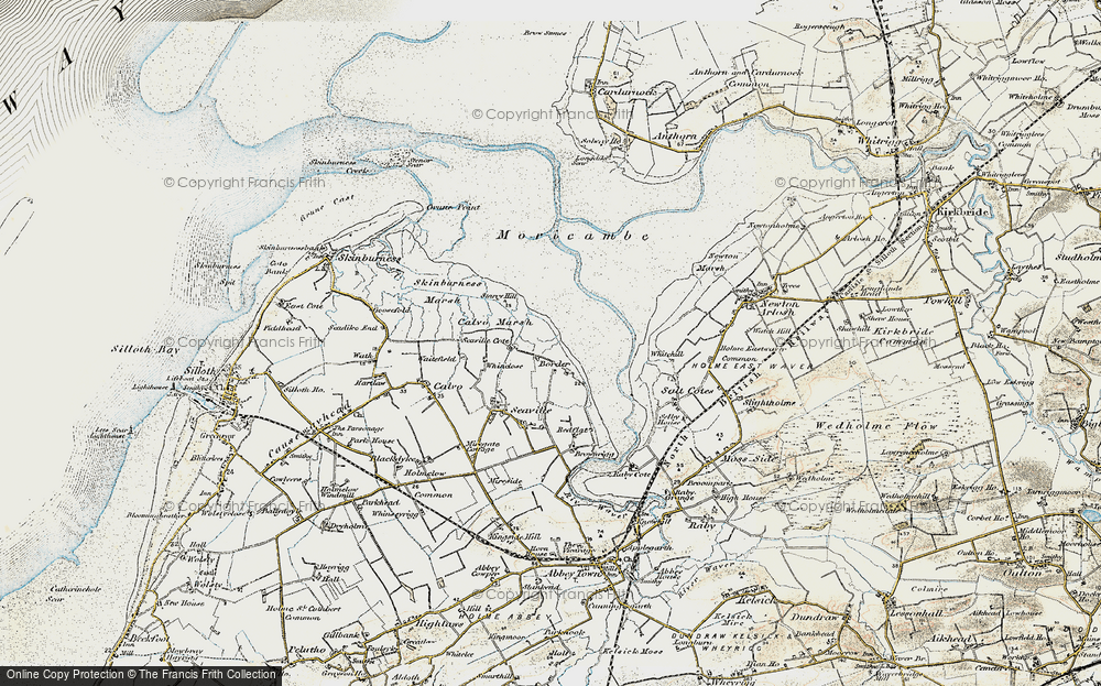 Old Map of Historic Map covering Calvo Marsh in 1901-1904