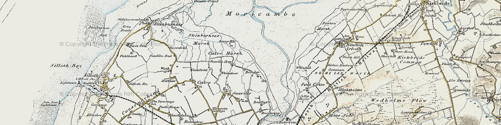 Old map of Border in 1901-1904