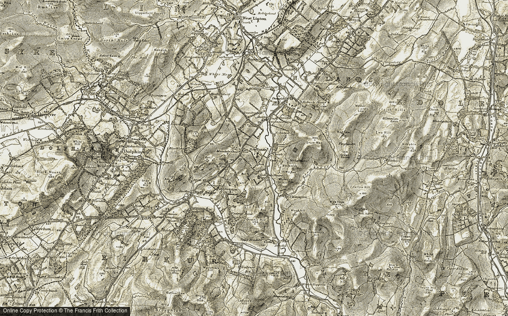 Old Map of Bordlands, 1903-1904 in 1903-1904