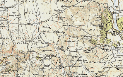 Old map of Bordley Beck in 1903-1904
