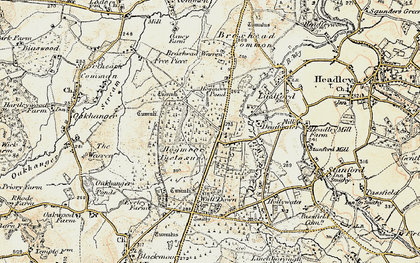 Old map of Bordon in 1897-1909