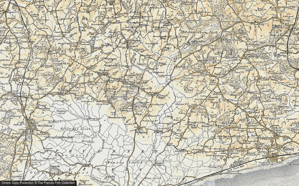 Old Map of Boreham Street, 1898 in 1898