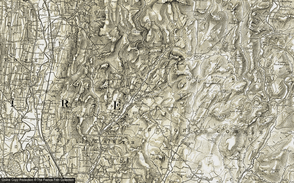 Old Map of Historic Map covering Black Edge in 1901-1904