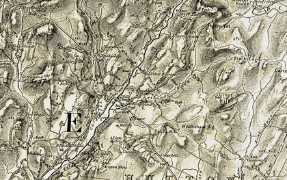 Old map of Black Edge in 1901-1904