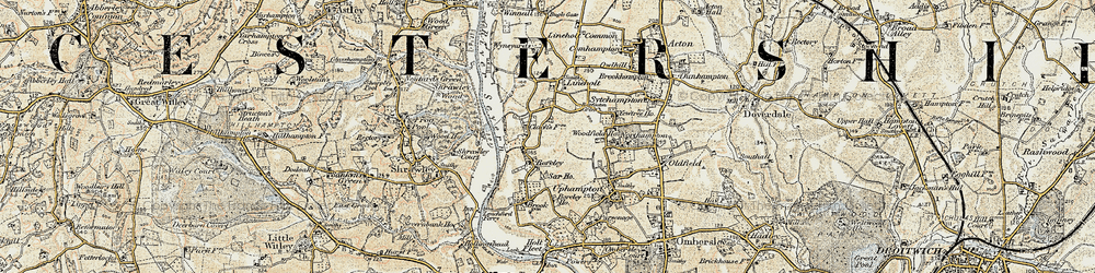 Old map of Boreley in 1899-1902