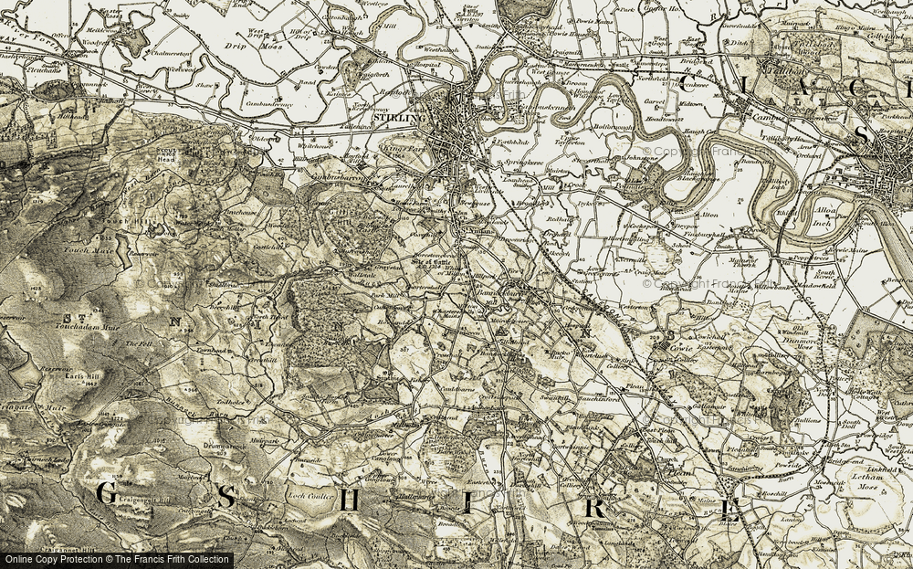 Old Map of Borestone, 1904-1907 in 1904-1907