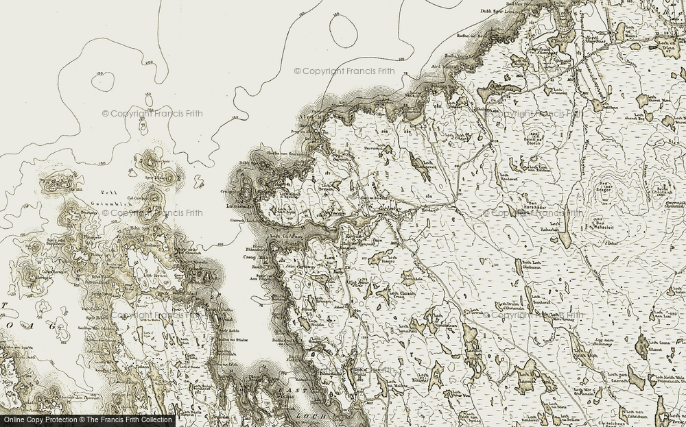 Old Map of Borghastan, 1911 in 1911
