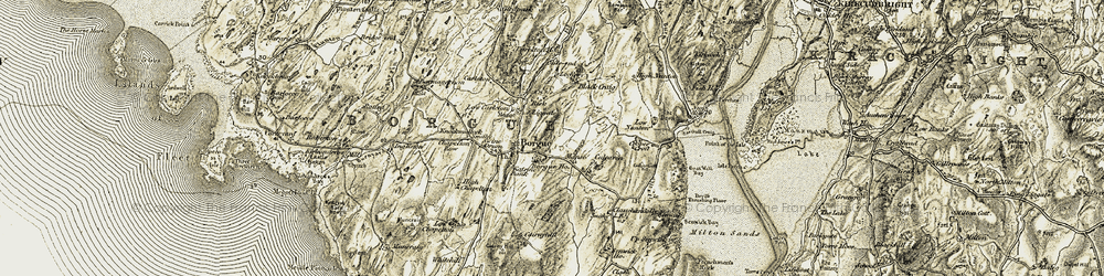 Old map of Borgue Old House in 1905