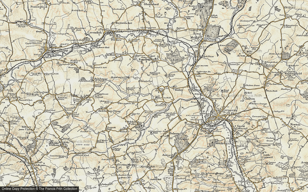 Old Map of Borley Green, 1898-1901 in 1898-1901
