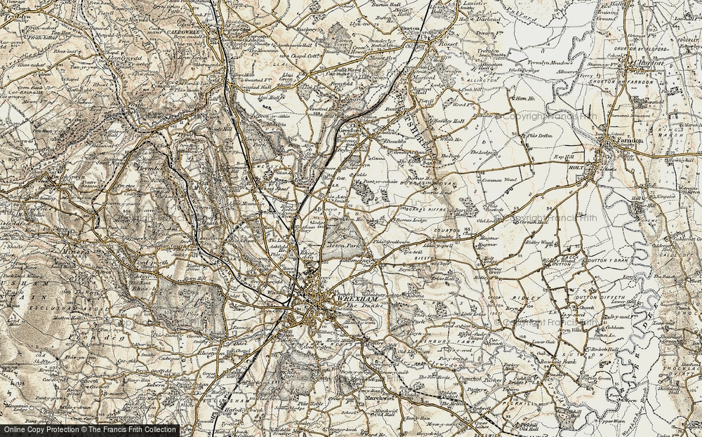 Old Map of Borras, 1902 in 1902