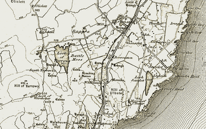 Old map of Borrowston in 1912