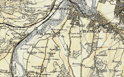 Old map of Borstal in 1897-1898