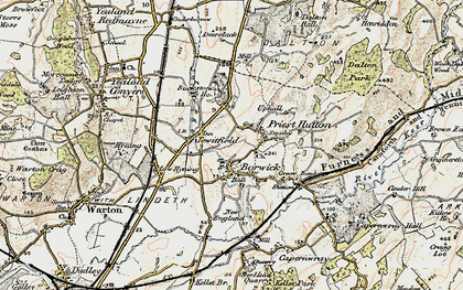 Old map of Borwick in 1903-1904