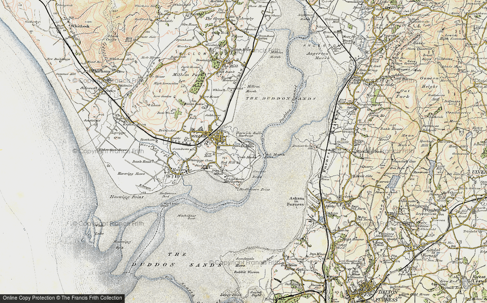 Old Map of Borwick Rails, 1903-1904 in 1903-1904