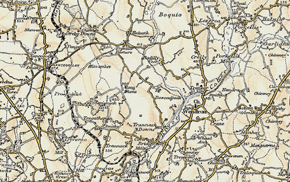Old map of Boscadjack in 1900