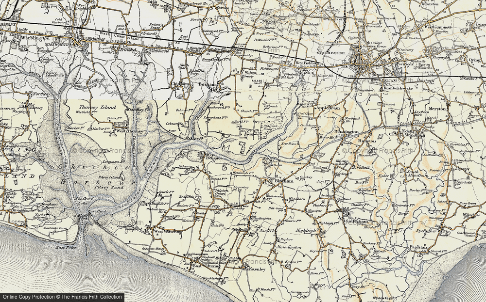 Old Map of Bosham Hoe, 1897-1899 in 1897-1899
