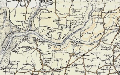 Old map of Bosham Hoe in 1897-1899