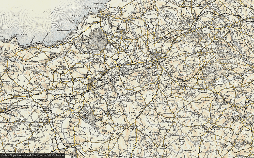 Old Map of Bosleake, 1900 in 1900