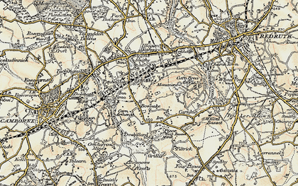 Old map of Bosleake in 1900