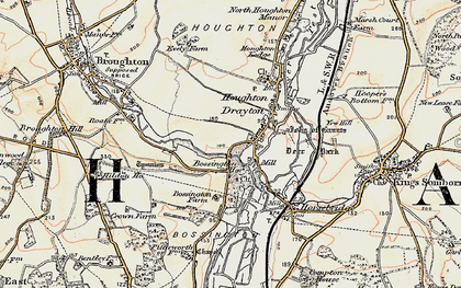 Old map of Beech Barrow in 1897-1900