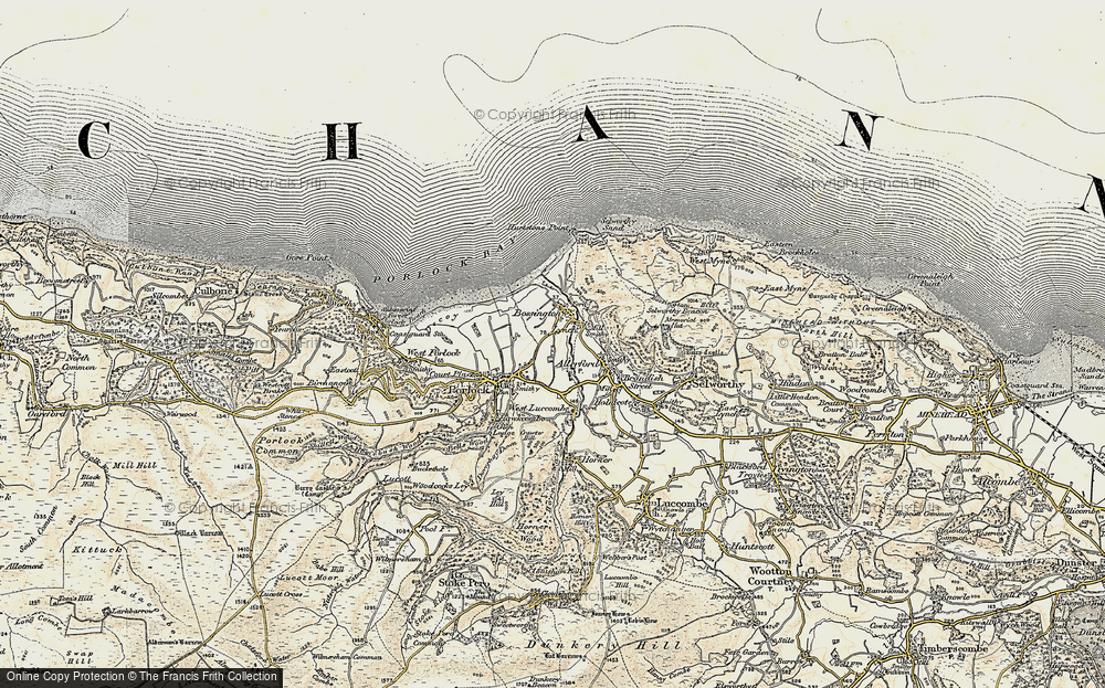 Old Map of Bossington, 1900 in 1900