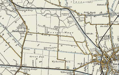 Old map of Barley Close in 1902
