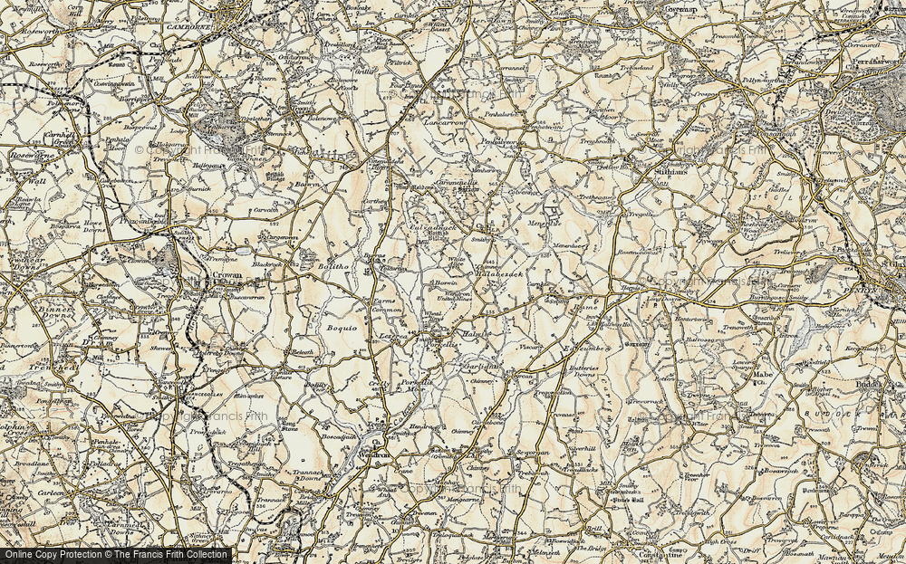 Old Map of Historic Map covering White Alice in 1900