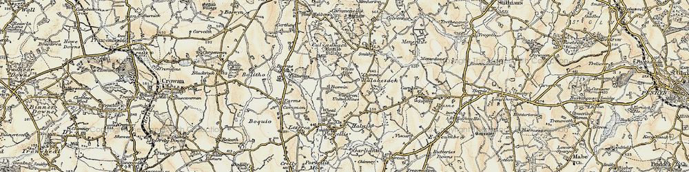 Old map of Boswin in 1900