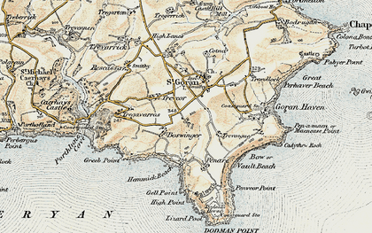 Old map of Boswinger in 1900
