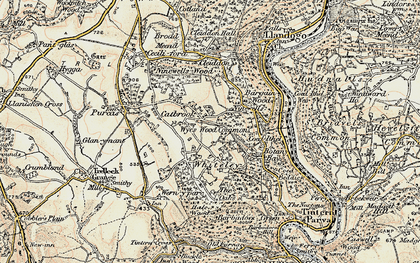 Old map of Wyes Wood Common in 1899-1900