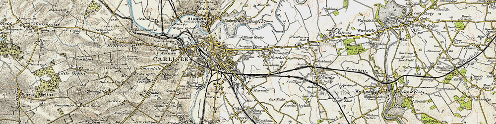 Old map of Botcherby in 1901-1904